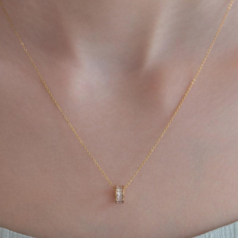 Tatiana (925 Silver) Glint Birthstone Ring Necklace NZ2464