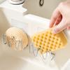 Sink Drain Rack Self-adhesive Cleaning Cloth Shelf Dish Drainer Sponge Holder Kitchen Bathroom Accessories