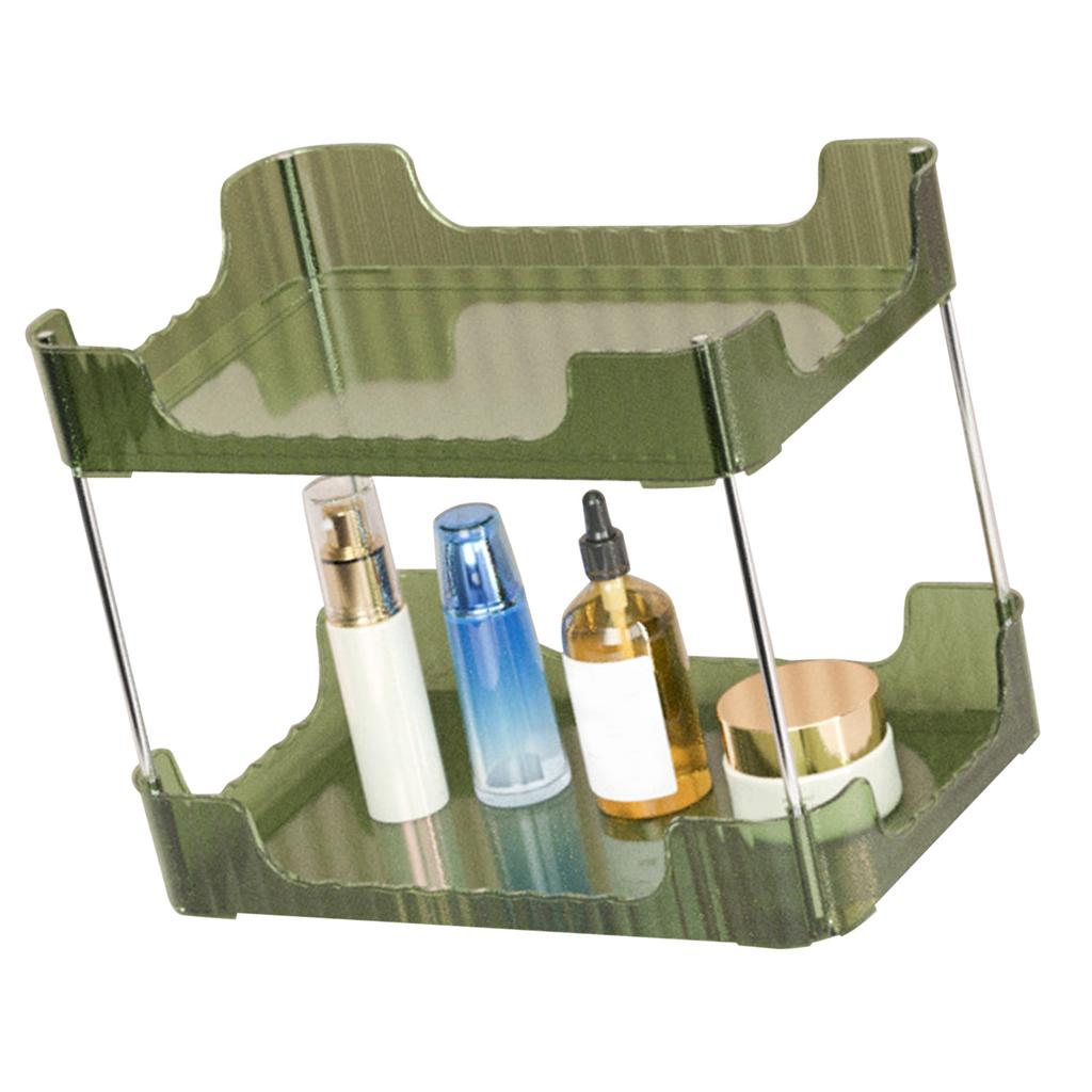 Desk Storage Rack Multipurpose Simple Light Luxury Double Layer Desktop Display Shelf for Home Bathroom