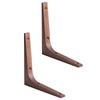 2Pcs Sturdy Wall Shelf Fixators L-Shaped Wooden Bracket Supports for Shelves Fixing and Wall Rack Installation