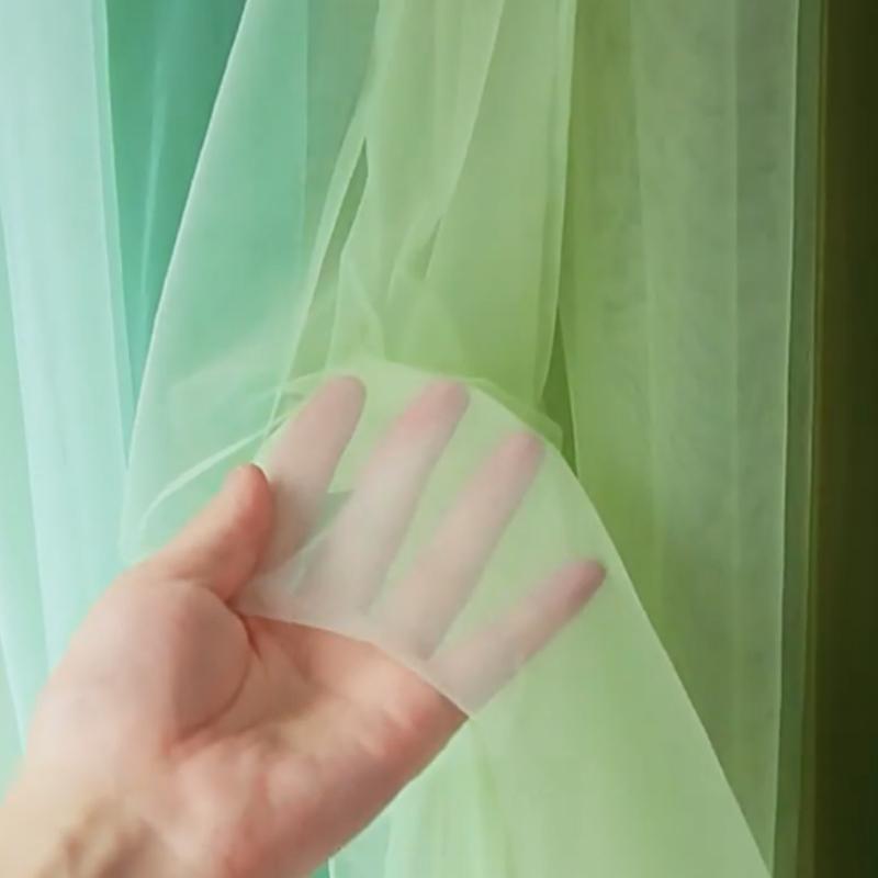 0.5m/1m/5m Green Encrypted Soft Mesh Fabric for Stage Background Decoration Wedding Decoration Curtains Mosquito Nets DIY Dress