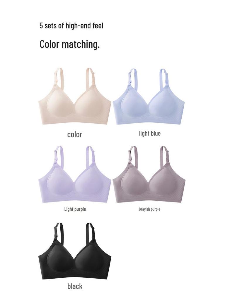 Seamless Soft Support Nursing Bra - Anti-Sag, Fixed Cup, Uplift Maternity Bra