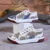 Fashion Women's Shoes 2025 New Breathable Casual Shoes Ethnic Style Sports Women's Canvas Trendy Versatile Large Board Shoes