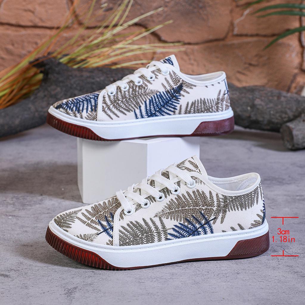 Fashion Women's Shoes 2025 New Breathable Casual Shoes Ethnic Style Sports Women's Canvas Trendy Versatile Large Board Shoes