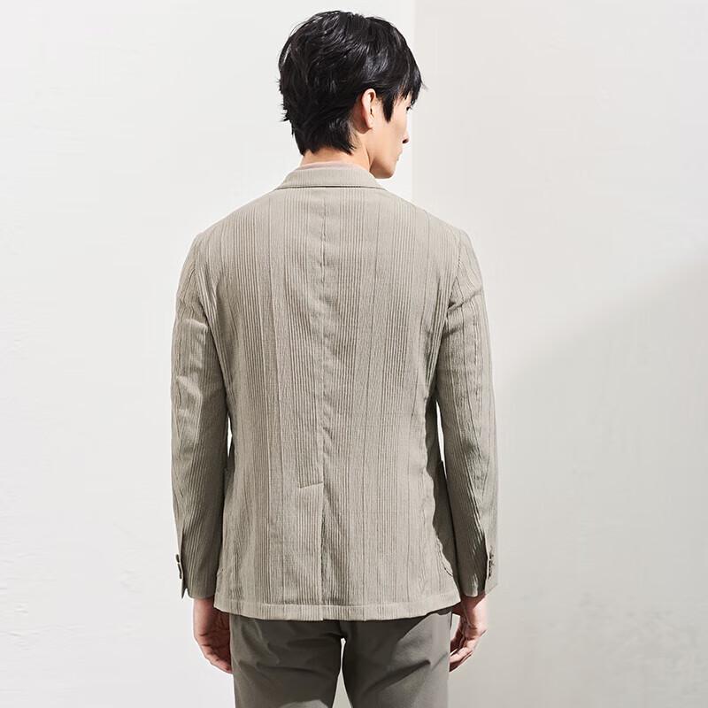 Baoxiniao Men's Plaid Jacquard Business Casual Blazer