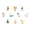 500-Sheet Roll of Love Duck Cartoon Stickers for Kids' Crafts and Decoration
