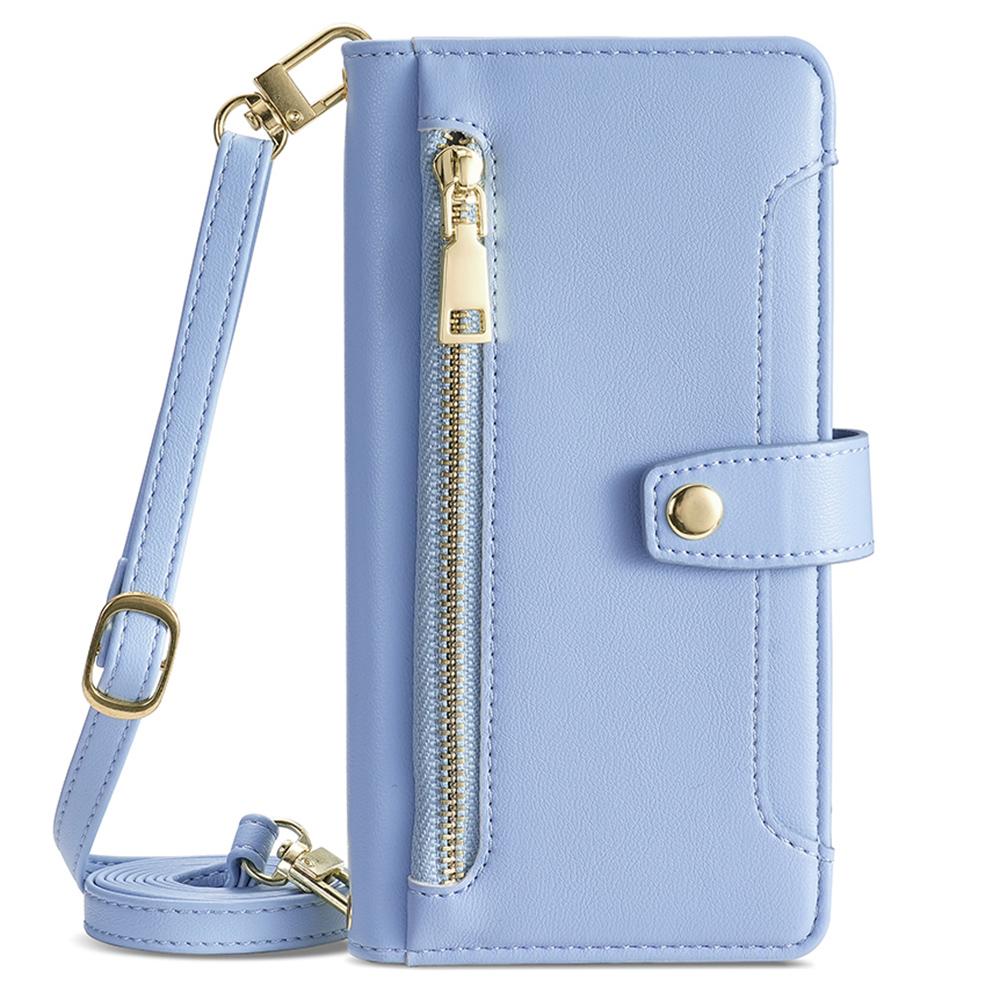 For Xiaomi Redmi K60 Ultra/13T/13T Pro Case Leather Zipper Wallet Stand Phone Cover with Long and Short Strap