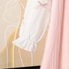 Girls' 2025 Autumn Long Sleeve Dress with 3D Bow & Sweet Mesh Skirt - Stylish Korean Design