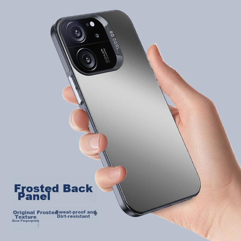 Upgraded AG FrostedCase for Xiaomi Redmi K60 Pro, Ultra-Thin Matte Anti-Drop Fingerprint-Resistant Phone Cover - Graphite Black