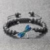 Dragonfly Water Touch Adjustable Blue Turquoise Beaded Bracelet