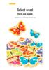 3D Butterfly Letter Matching Puzzle: Wooden Uppercase & Lowercase Recognition Toy for Children's Early Education