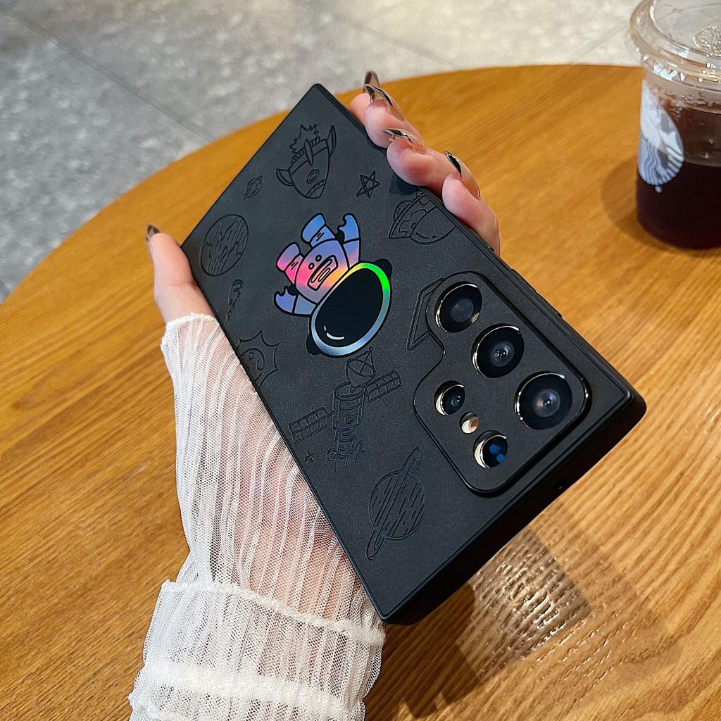 New Laser Astronauts Are Suitable for Samsung S24 Ultra Mobile Phone Case Cover S23 Ultra Anti Fall S22plus