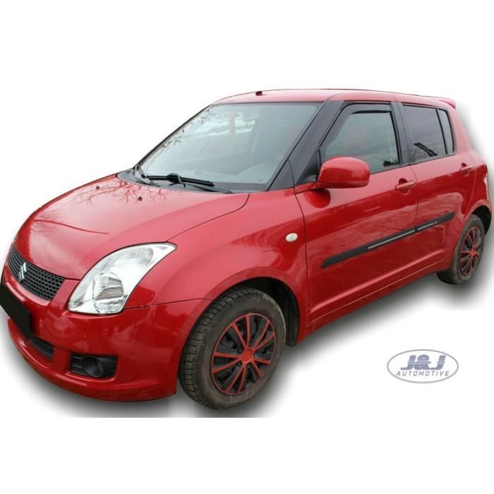 Déflecteurs d'air - J&J AUTOMOTIVE - Suzuki Swift 5P - Fumé - Acrylique renforcé - Installation facile