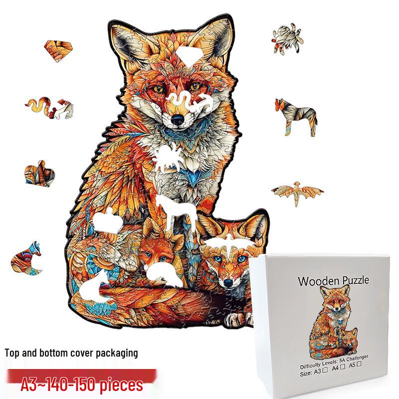 Irregular Animal Dog Penguin Wooden Puzzle in Stock