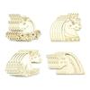 12PCS Unfinished Wood Unicorn Cutouts Wood Frame Embellishments for Tag Decoupage DIY Scrapbooking Card Making Painting Crafts