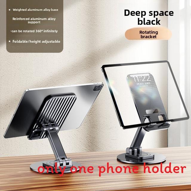 Universal Metal Desktop Phone Holder With 360degree Rotation And Foldable Design For Home And Office Use