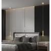 Bedroom Bedside Pendant Light, Modern Minimalist Cylindrical Minimalist Electroplated Long Line Pendant Light