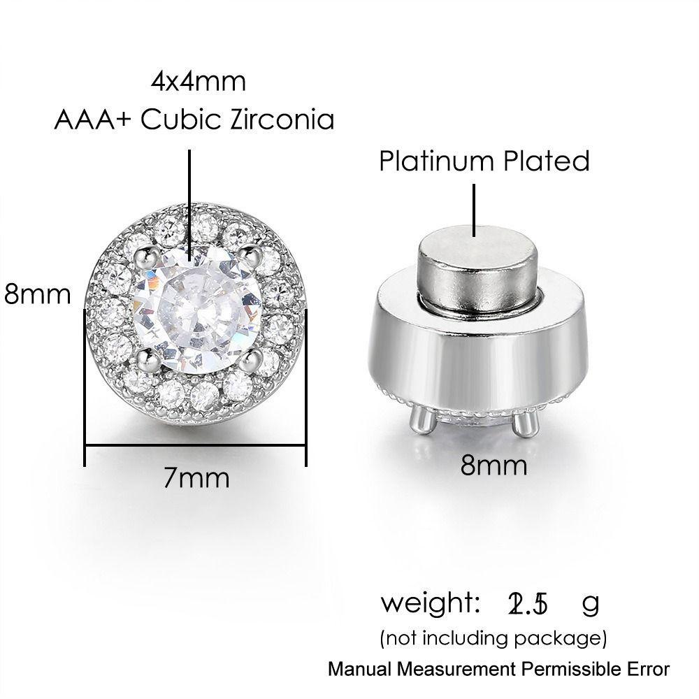 Hip Hop Ear Clip Stainless Steel Magnet Earrings New Fake Piercing  Jewelry Accessories