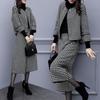 Women's Autumn and Winter Two-piece Trousers Woolen Short Coat Wide-leg Pants Casual Fashion Woolen Cloth Tide Nine Points Suit
