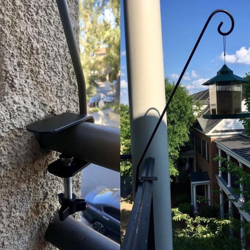 Painting Flowers Basket Hanging Hook Flowers Pot Plant Support Hangers Hook for Outdoor Garden Planter Wind Bells