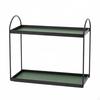 Tabletop Storage Rack TwoTier Countertop Organizer with Handles Metal Shelf for Washroom Counter,