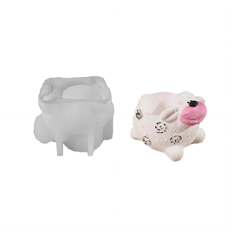 

Tealight Candle Holder Silicone Mold Jewelry Storage Box Sheep Epoxy Resin Mold for DIY Crafts Home Decors Ornament