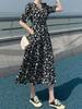 Elegant Floral Print Dress: Fresh Forest Girl Style, Simple and Gentle, Age-Reducing, Waist-Cinching Design