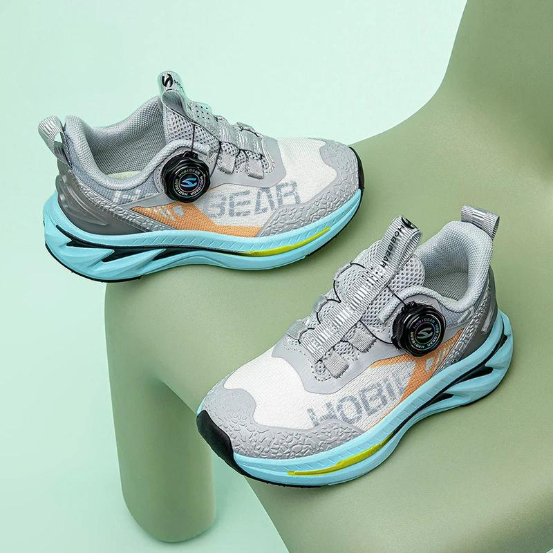 Fashion Brand Spring Boys And Girs Sports Shoes Mesh Breathable Student Casual Sneakers Shock-absorbing Children's Running Shoes