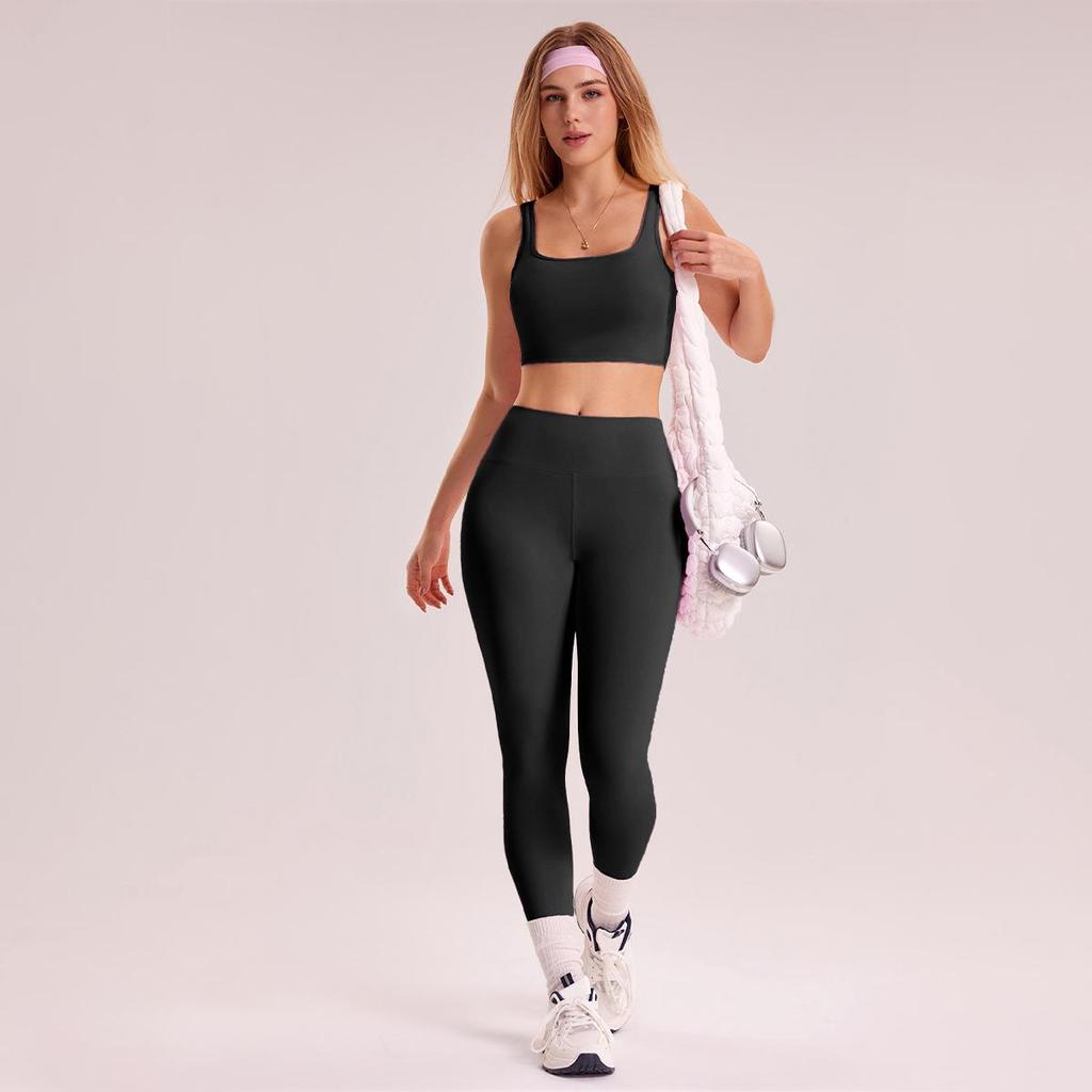 Women's Winter Yoga & Running Set: Quick-Drying Tight Brushed Fitness Underwear and Pants for Outdoor Sports.