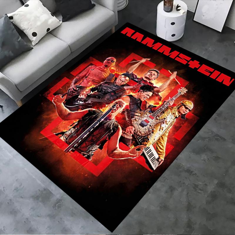 Rammstein Carpet Rug for Living Room Bedroom Home Sofa Decoration,Kids play Non-slip Floor Mat