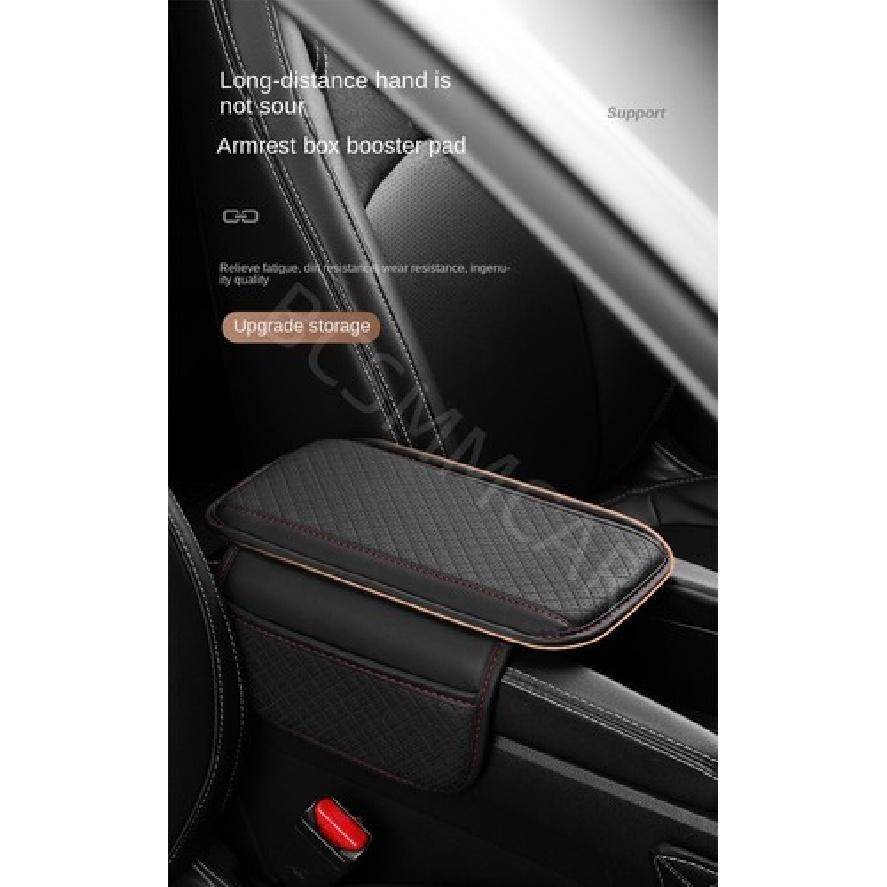 Car Armrest Cushion Cover Center Console Box Protector Pad With Storage Pocket