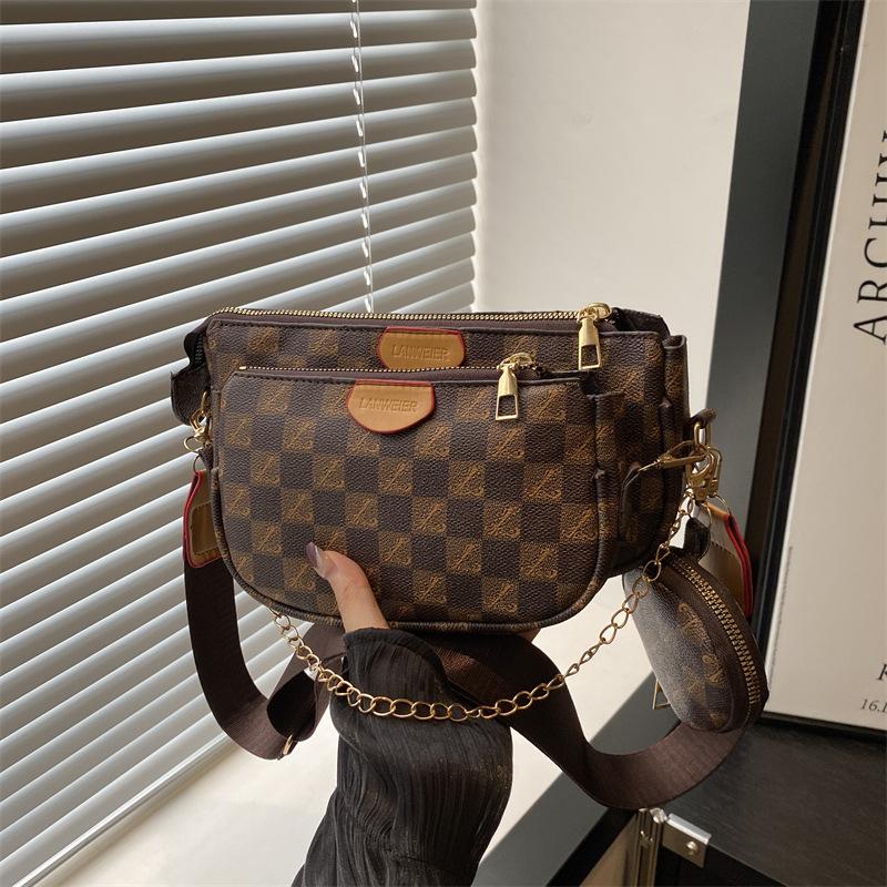 Casual Simple Popular Printing Large-capacity Shoulder Bag Women's Fashion Versatile Niche Design Textured Messenger Bag