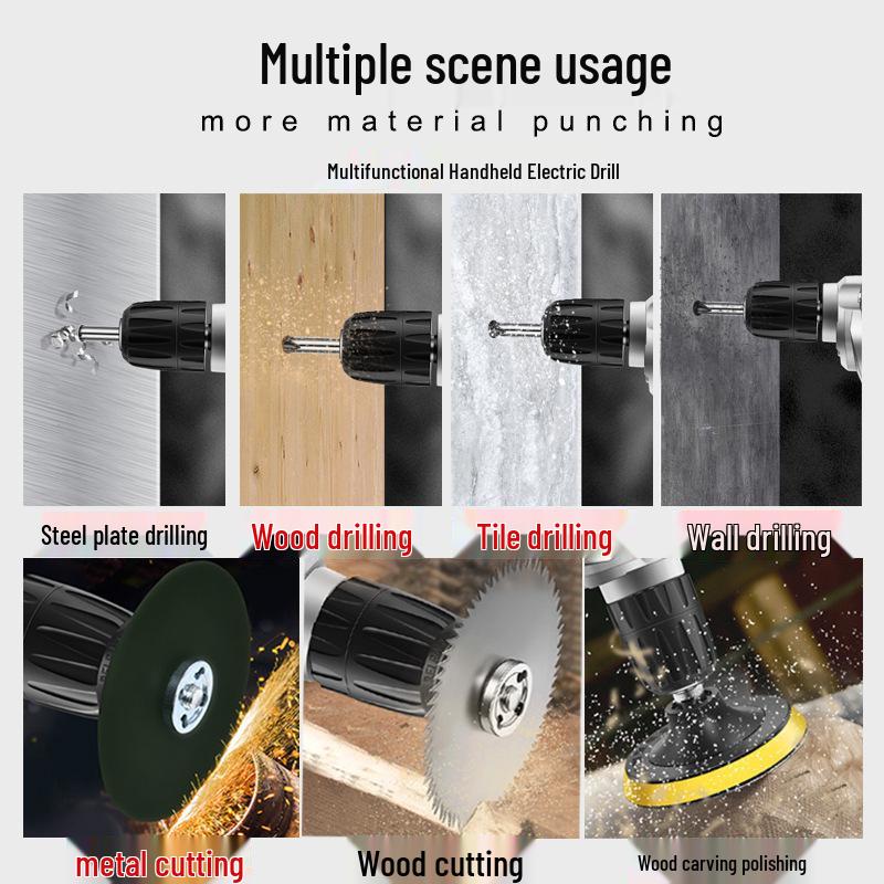 Industrial Grade High-Power Multifunctional Electric Drill with Forward/Reverse Speed Control & Screwdriver Function