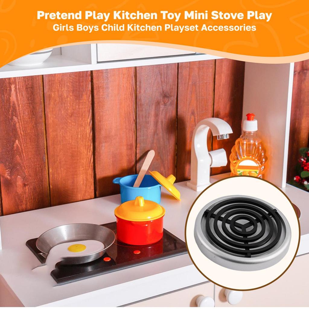 Kids Kitchen Toy Playset Fun Simulated Interactive Versatile Compact Play Cooking