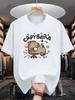 [ Capybara Tee] Breathable  Men's Capybara Graphic Tee - Casual & Comfortable Short Sleeve T-Shirt for Summer, Machine Washable