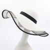 Elegant Soft Foldable Straw Hat Mesh Wide Edge Beach Hat Sunscreen Summer Hat Women