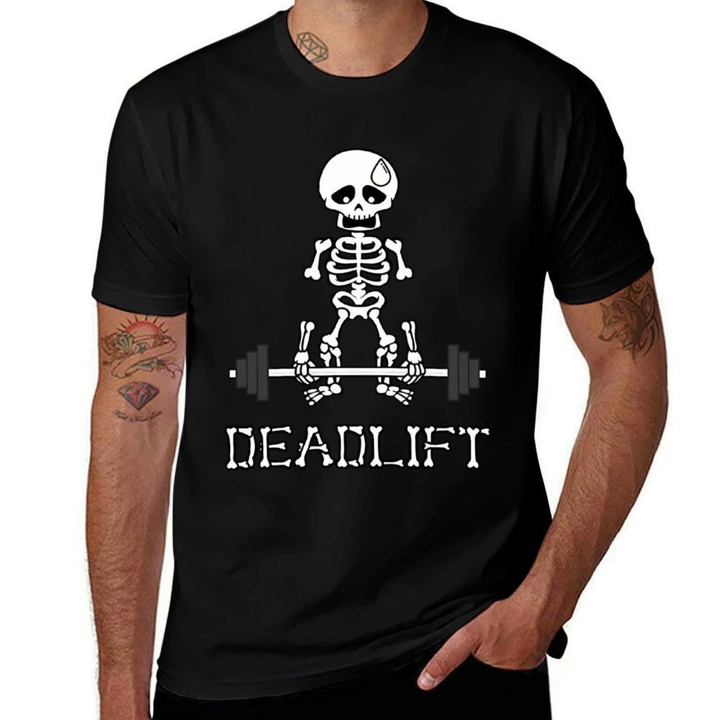 Deadlift Gym Skeleton Tshirt Christmas Casual Tee Shirt