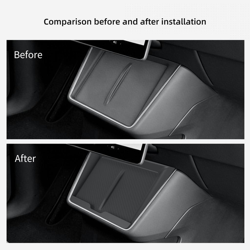 Für Tesla Model Y Standard RWD 2026 Center kabelloses LadePad Handy rutschfeste Schutzmatte Auto Innenraum Zubehör Schwarz