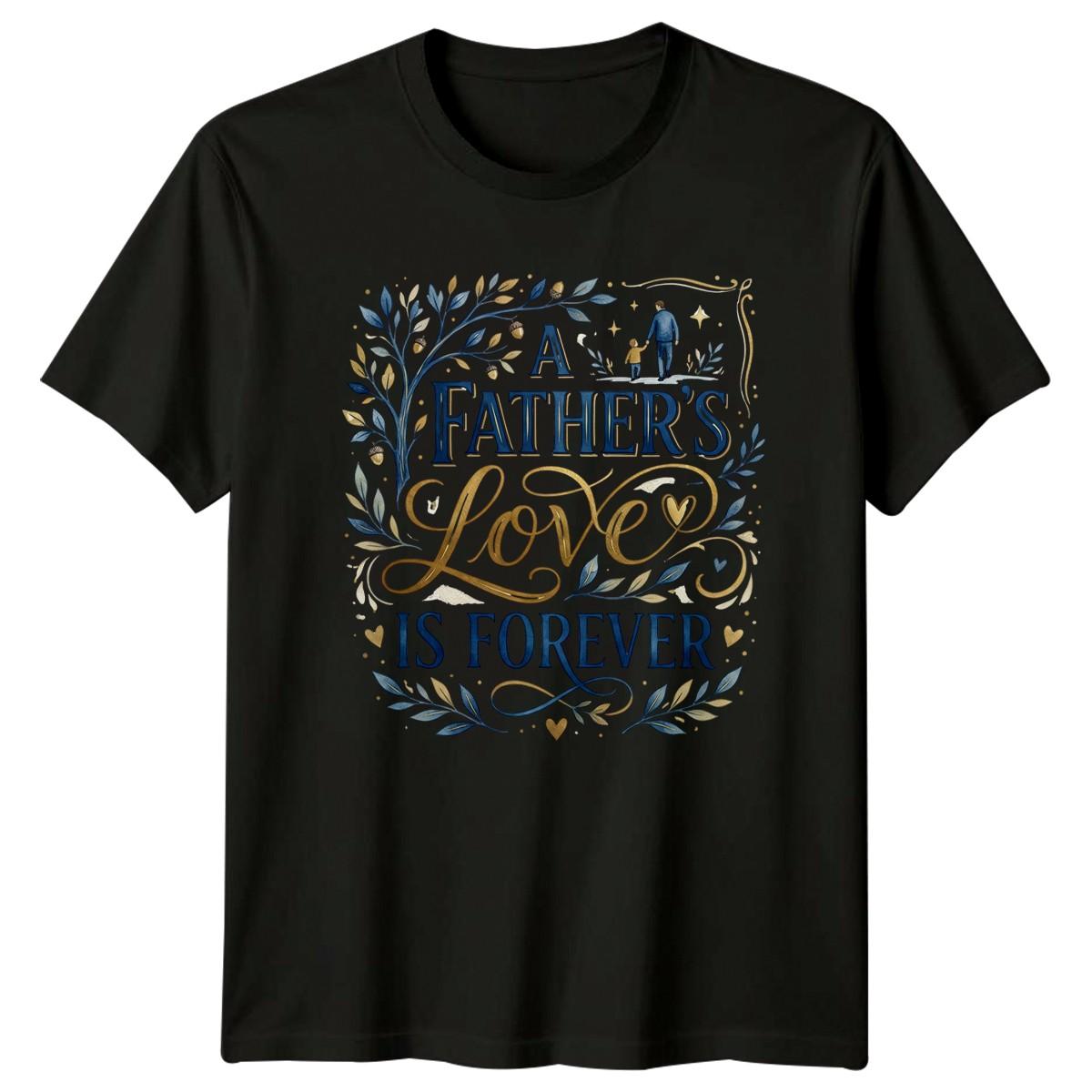 A Fathers Love Is Forever Mens T-Shirt Fatherhood Family Fathers Day Gift XXL