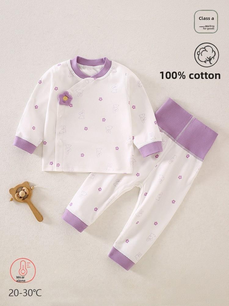 Baby Cotton Pajama Set With Antibacterial Fabric For Newborns And Toddlers