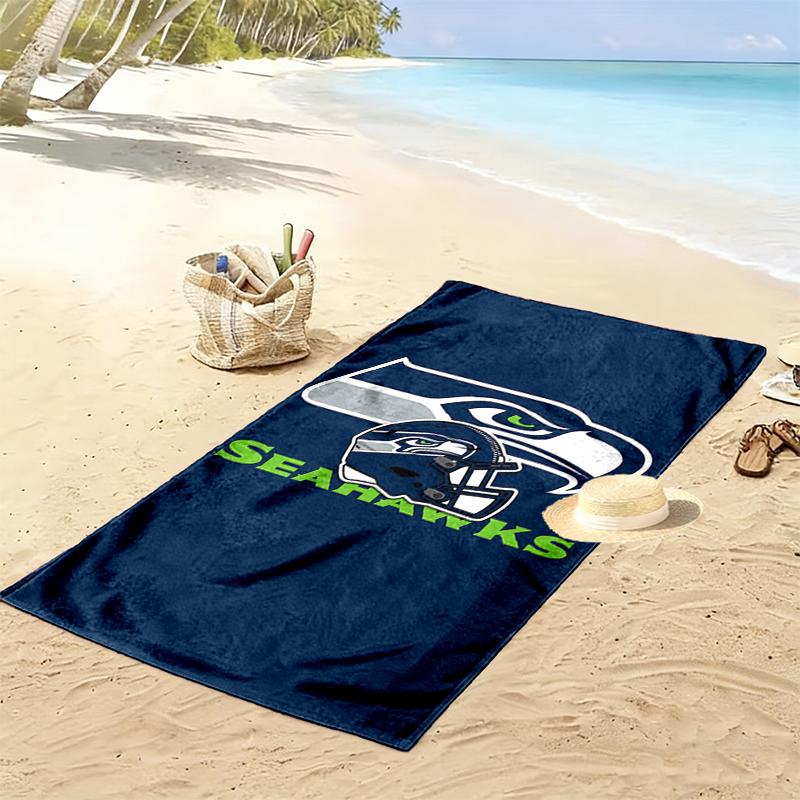 Seahawks Pride Beach Towel Microfiber Beach Towel, Lightweight and Quick-Dry, for Summer Travel, Swimming Pool Fan Birthday Gift
