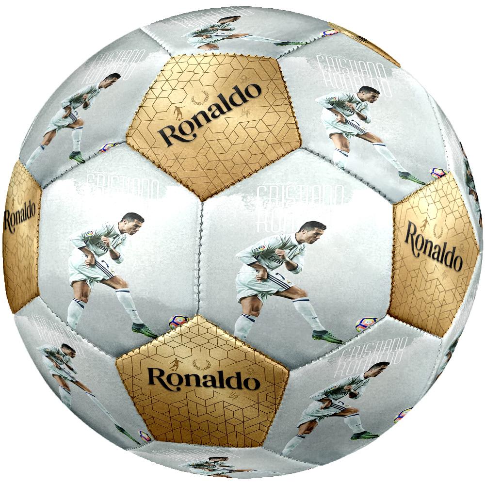 Ronaldo's Football Legends Unite Soccer Ball Size 5 Football Machine-Stitched Indoor/Outdoor Training and Matches Soccer Accessory