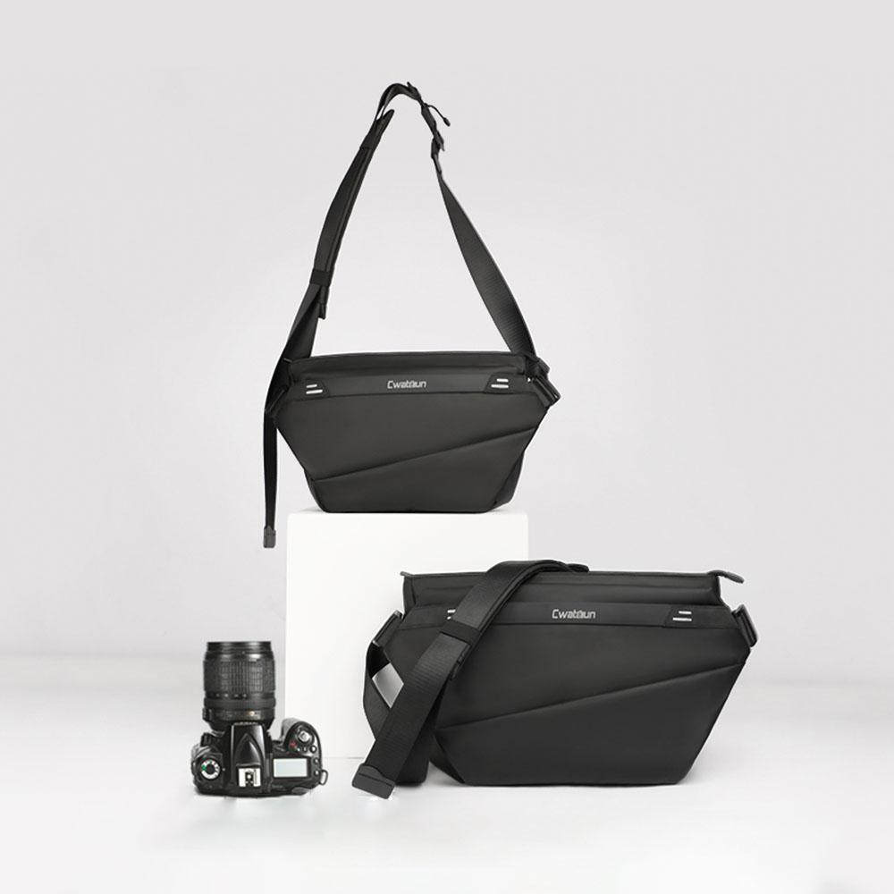 Cwatcun PB008 Casual Camera Bag Waterproof Camera Sling Bag 6L Large Capacity Photography Shoulder Bag with Detachable