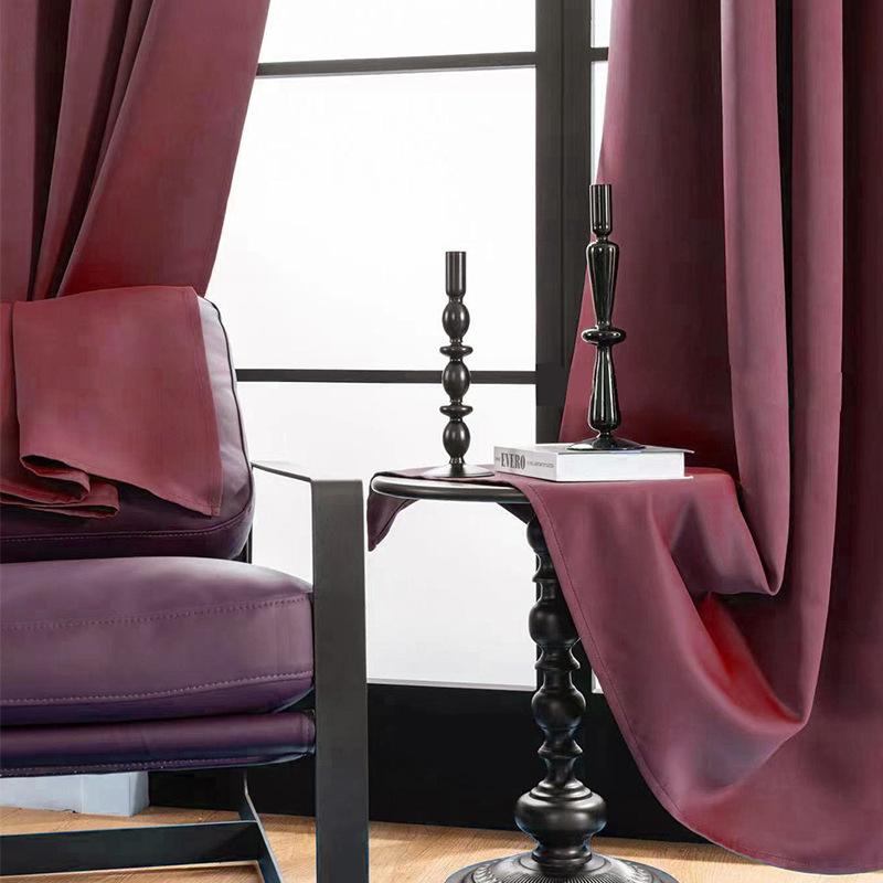 Μοντέρνες απλές μονόχρωμες κουρτίνες συσκότισης Ολοκληρωμένες ηχομονωτικές κουρτίνες κρεβατοκάμαρας ξενοδοχείου