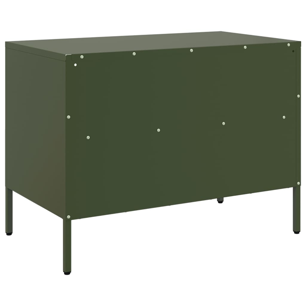 TV Cabinets 2 Pcs Olive Green 68 X 39 X 50.5 Cm Steel