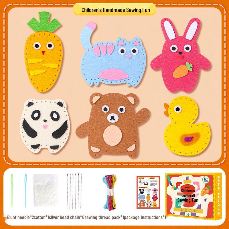 Kids' DIY Sewing Kit: Parent-Child Fun for Easy, Hand-Eye Coordination and Creative Projects