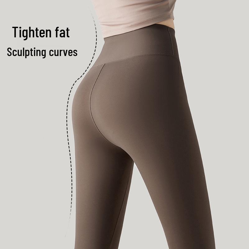 Women's High Waist Yoga Pants: Comfortable Plus Velvet Base Layer for Shorter People – New 2026 Style, Warm Autumn/Winter Outerwear.