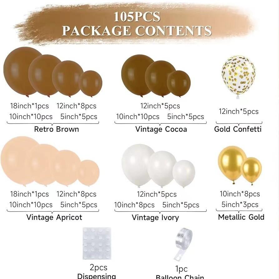 Vintage Balloon Chain Set Birthday Party Wedding Scene Decoration Arrangement Balloon