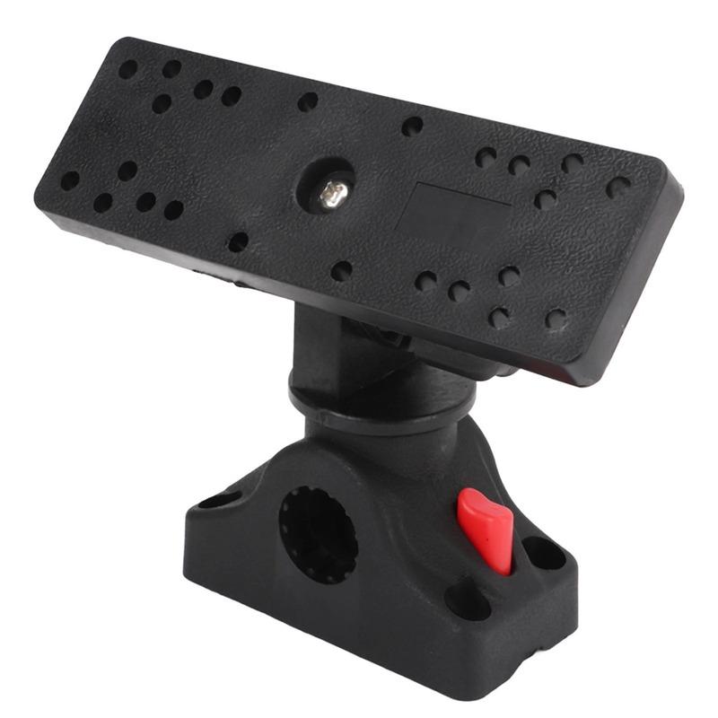 360 Degree Rotating Fish Finder Mount Removable Base Black Color Marine Electronic Mount Boat Electronics Mount Boat Use