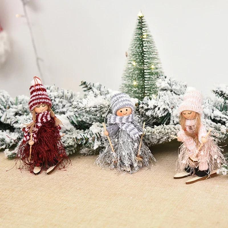 Ski Girls New Year Gift Cute Christmas  Doll Xmas Tree Ornament Christmas Decoration for Home 2021  Decor